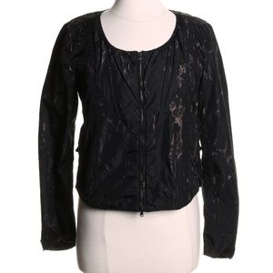 Vintage Diesel Jeans Nylon Jacket Black w/ Splatter Detail